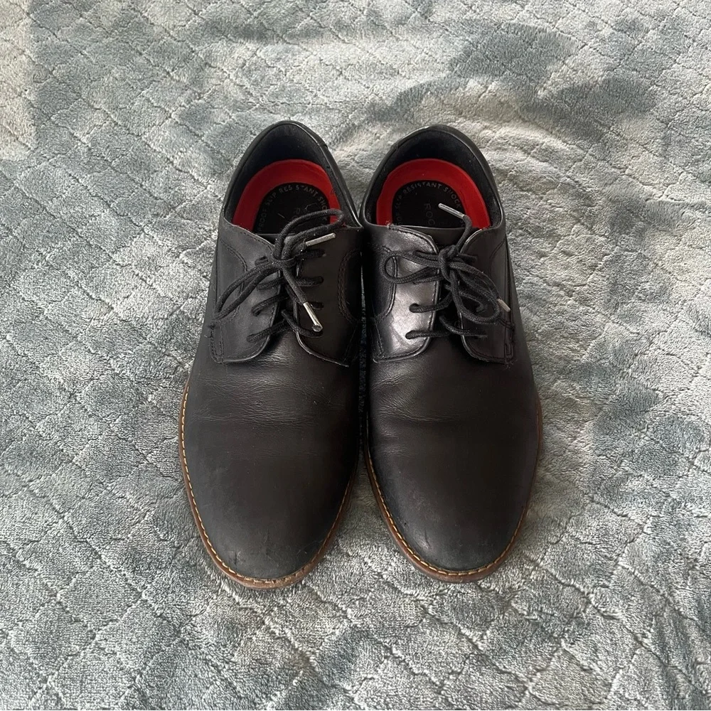 Rockport‎ Essential Waterproof Slip Resistant Black Leather Derby CH1980 7W